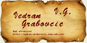 Vedran Grabovčić vizit kartica